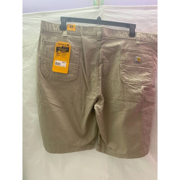 NWT Carhartt Men's Rugged Flex Work Shorts Tan Size 44 With Cell Phone Pocket - Picture 2 of 11